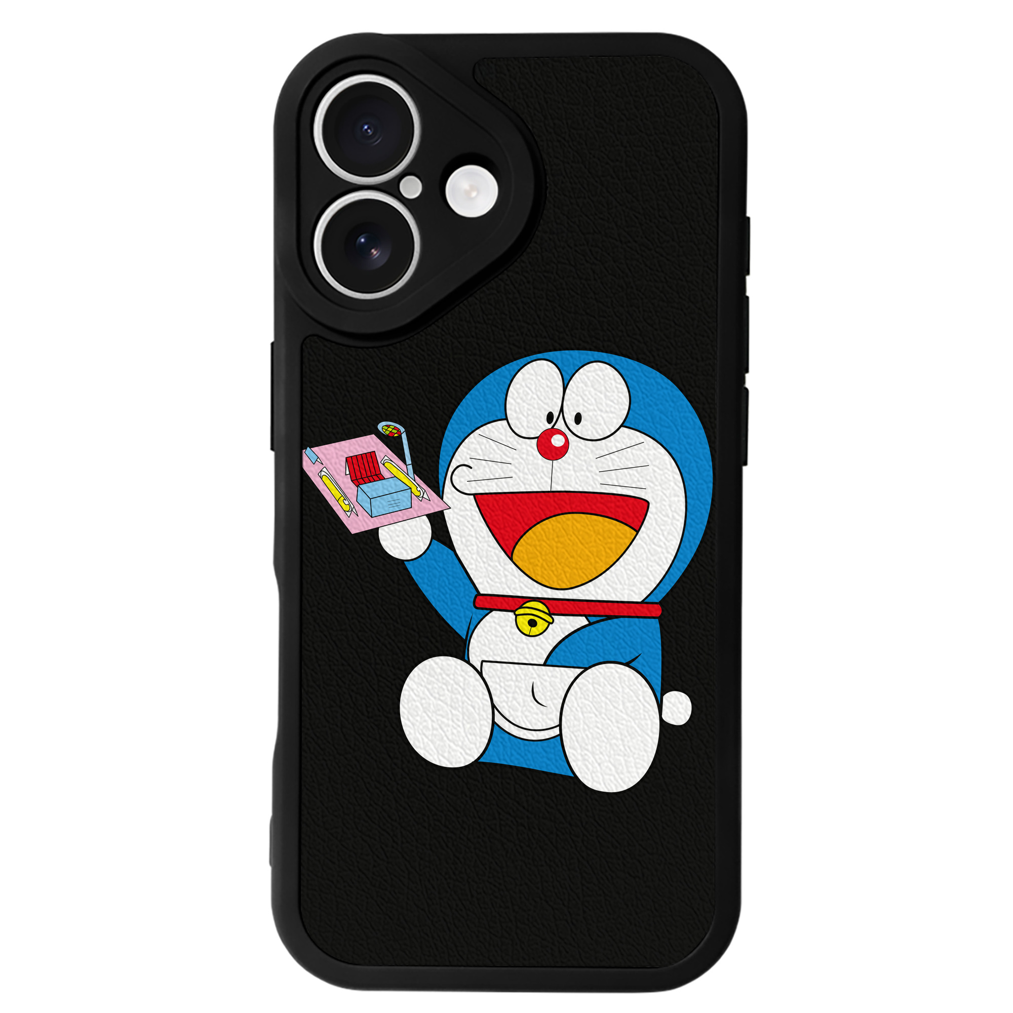 （画像用） ドラえもん Doraemon 【iPhone 16シリーズ対応】シリコンスマホケース（レザー調） 材質：シリコン